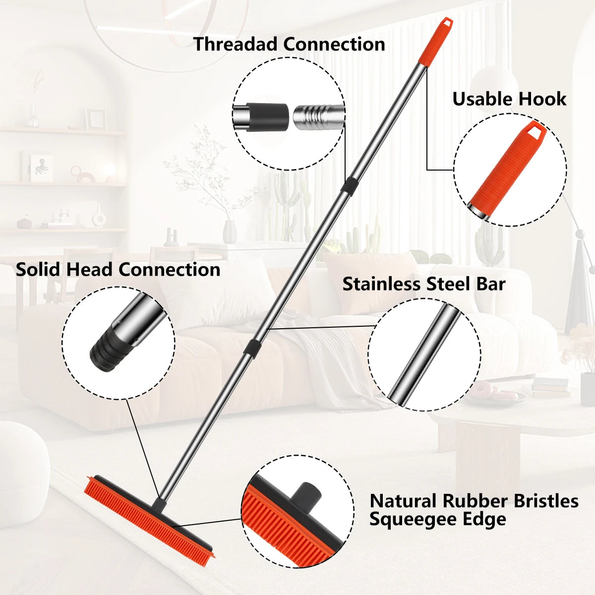 Heavy Duty Silicone Push Broom