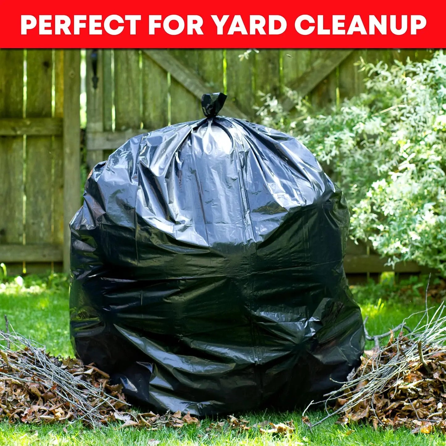 55-60 Gallon Trash Bags, (Value Pack 100 Bags w/Ties)