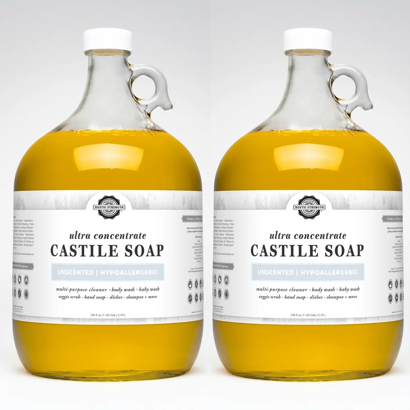 Hypoallergenic Moisturizing Body Wash | Eco-Friendly Glass Bottle (Two Pack)