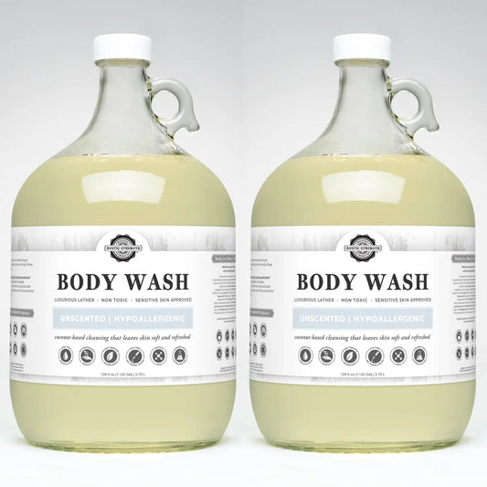Hypoallergenic Moisturizing Body Wash | Eco-Friendly Glass Bottle (Two Pack)