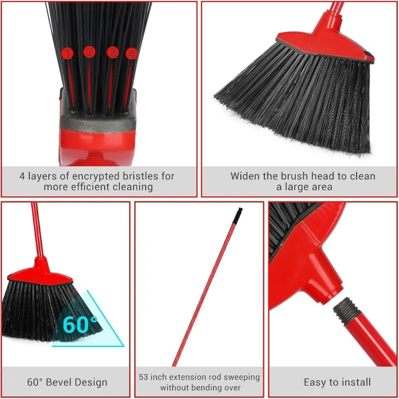 Heavy Duty Commercial Angle Brooms (12-Pack)