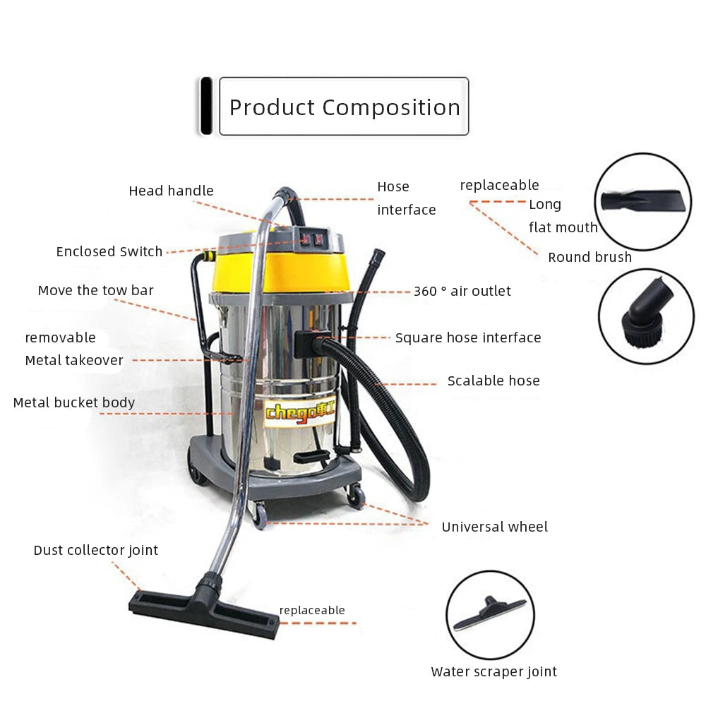 70L/30L High-Power Industrial Vacuum Cleaner